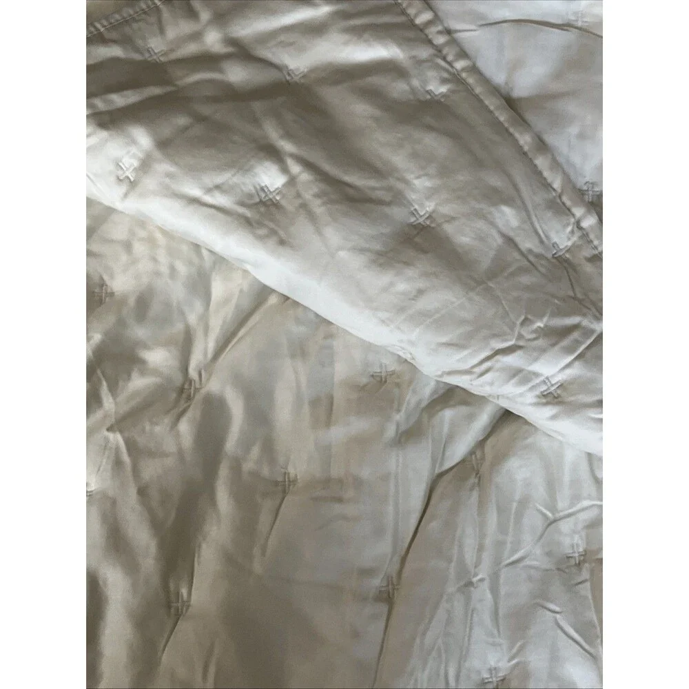 NWOT Quince Organic Bamboo Dream Quilt Set Full Queen IVORY NWOT
